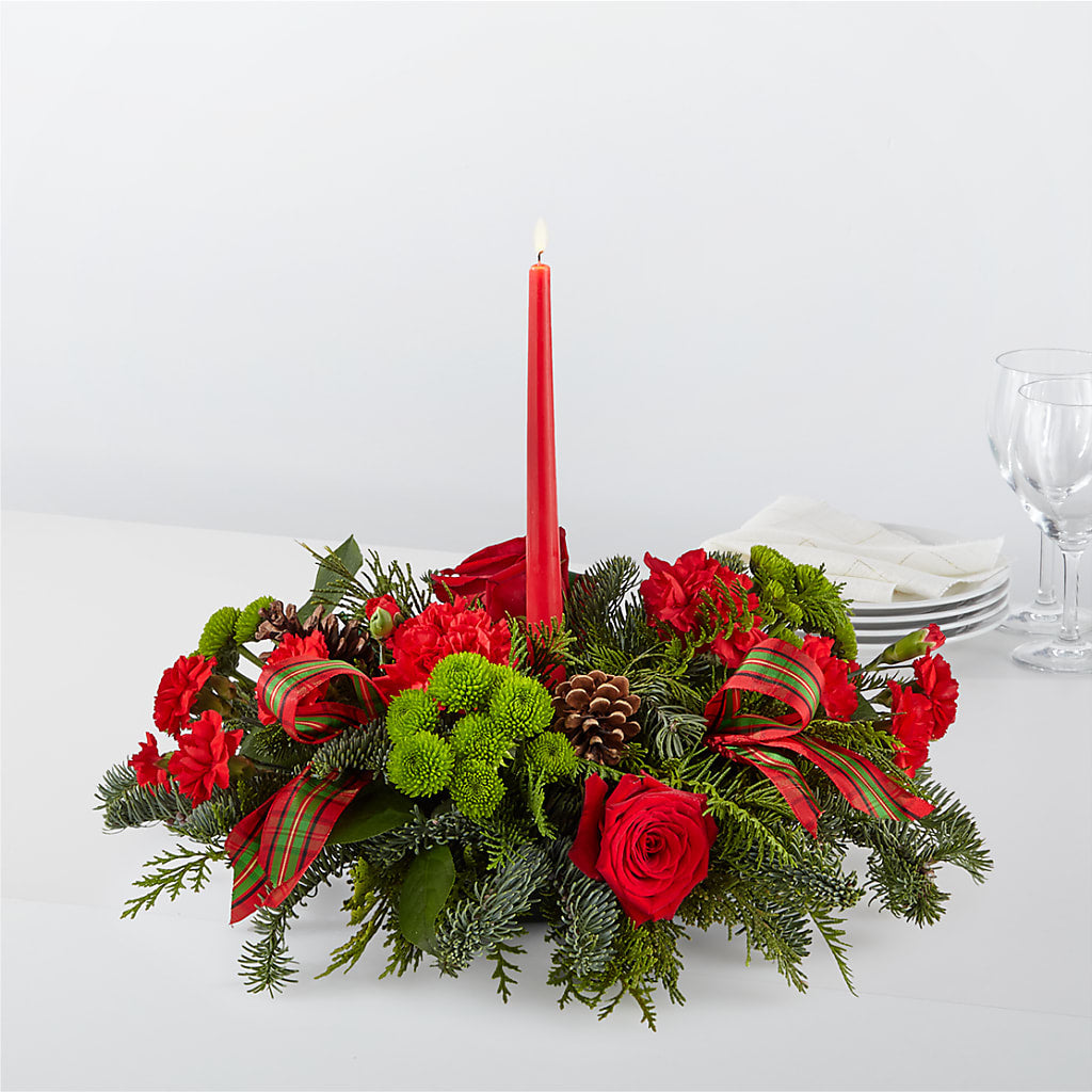 By the Candlelight Centerpiece – Barbur Floral Shop, Geneva NE