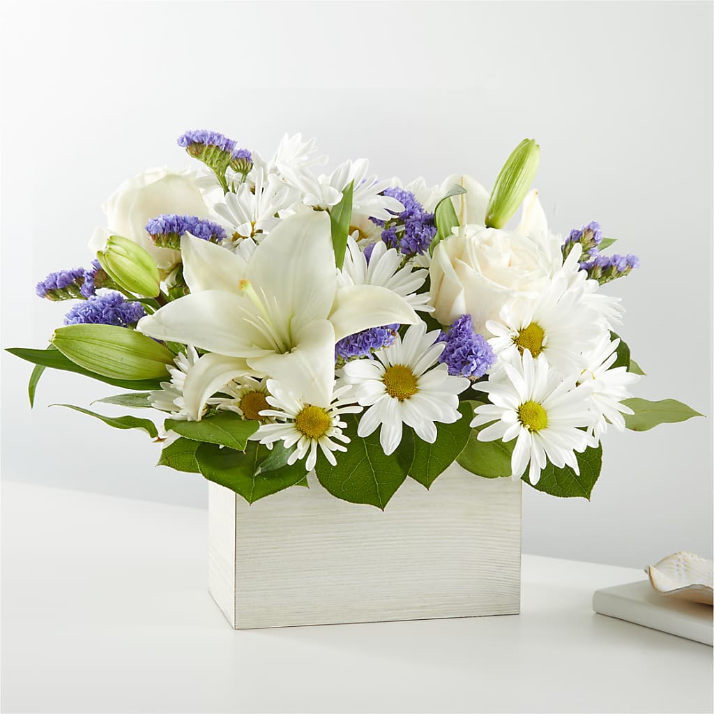 Beyond Blue Box Bouquet – Barbur Floral Shop, Geneva NE