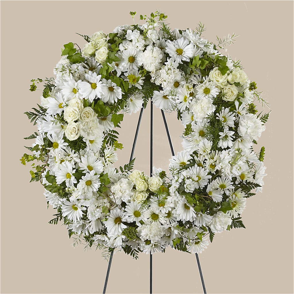 Faithful Wishes Wreath – Barbur Floral Shop, Geneva NE
