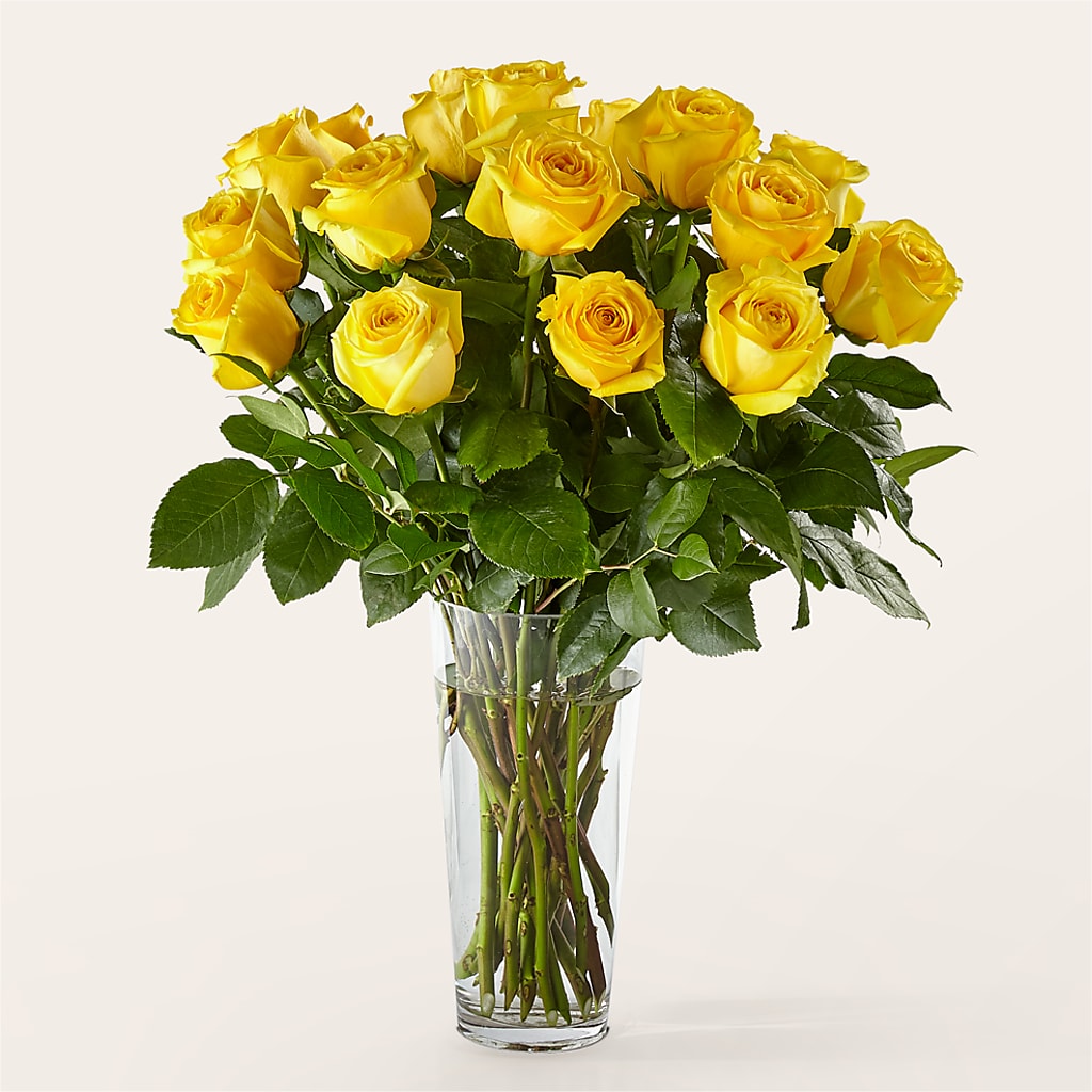 Long Stem Yellow Rose Bouquet –  Barbur Floral Shop, Geneva NE