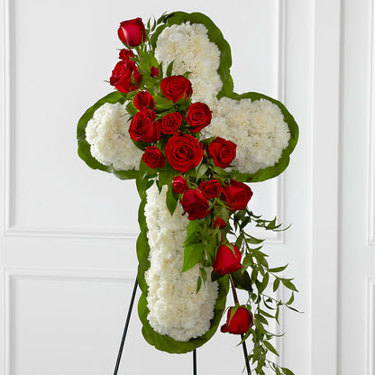 Floral Cross Easel –  Barbur Floral Shop, Geneva NE