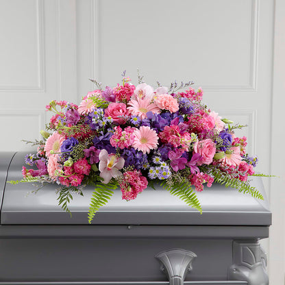 Glorious Garden Casket Spray –  Barbur Floral Shop, Geneva NE