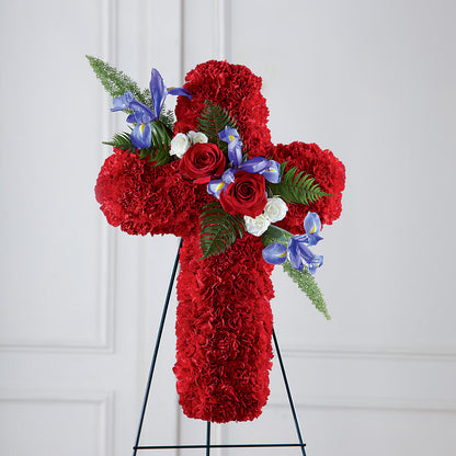 Faithful Hero Floral Cross –  Barbur Floral Shop, Geneva NE
