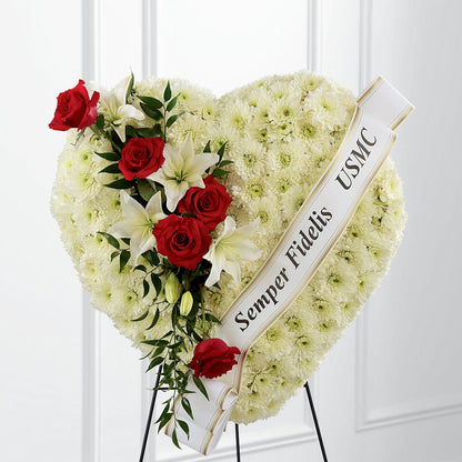Heartfelt Hero Standing Heart –  Barbur Floral Shop, Geneva NE