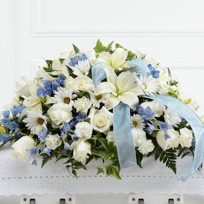 Tender Treasure Casket Spray –  Barbur Floral Shop, Geneva NE