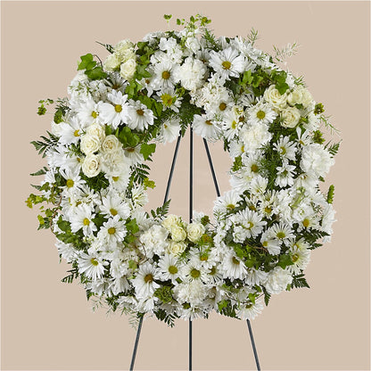 Faithful Wishes Wreath –  Barbur Floral Shop, Geneva NE