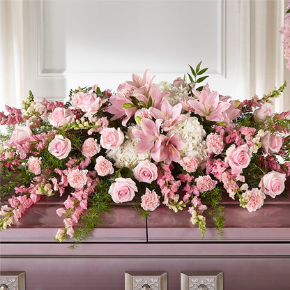 Life & Remembrance Casket Spray –  Barbur Floral Shop, Geneva NE