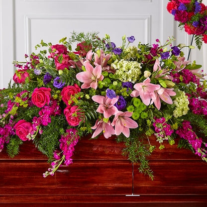 Radiant Tribute Casket Spray –  Barbur Floral Shop, Geneva NE