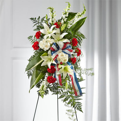 Stars of Life Standing Spray –  Barbur Floral Shop, Geneva NE