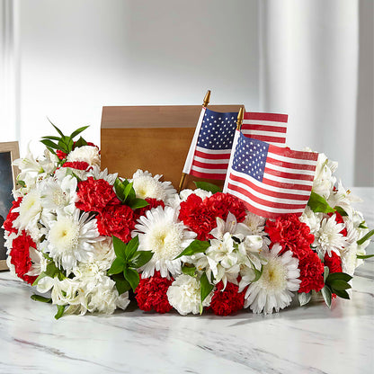 Spirit of Patriotism Cremation Adornment –  Barbur Floral Shop, Geneva NE