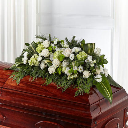 Hopeful Gesture Casket Spray –  Barbur Floral Shop, Geneva NE