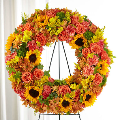 Autumnal Memories Wreath (Standard) –  Barbur Floral Shop, Geneva NE