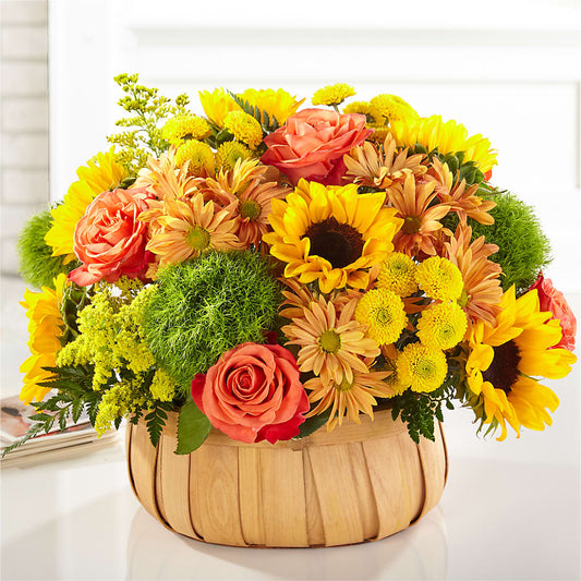 Harvest Sunflower Basket –  Barbur Floral Shop, Geneva NE