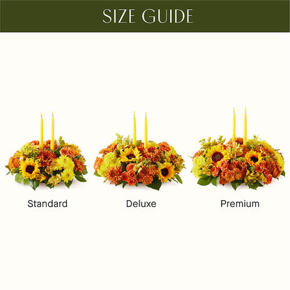 Autumn Harmony Centerpiece –  Barbur Floral Shop, Geneva NE