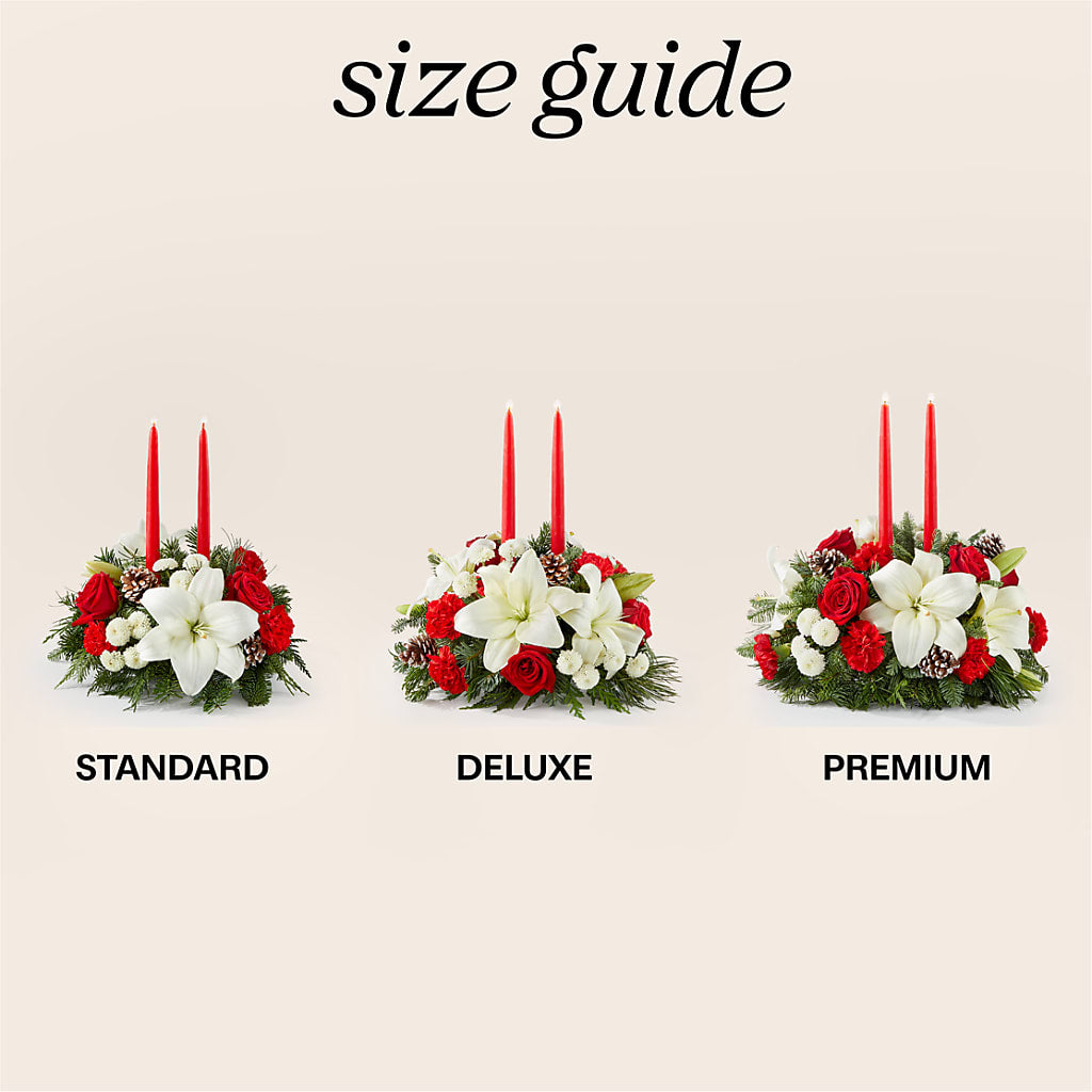 Seasonal Festivities Centerpiece –  Barbur Floral Shop, Geneva NE