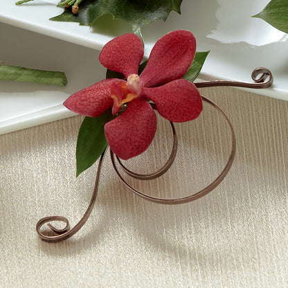 Red Mokara Boutonniere –  Barbur Floral Shop, Geneva NE